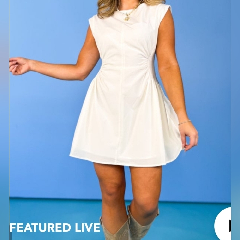 SSYS White Ruched Dress